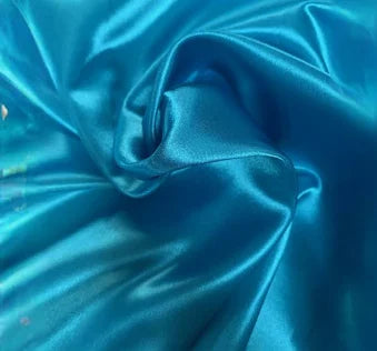 Turquoise Blue Satin | Yard