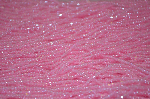 9/0 Crystal Rose Lined | 3 Cut