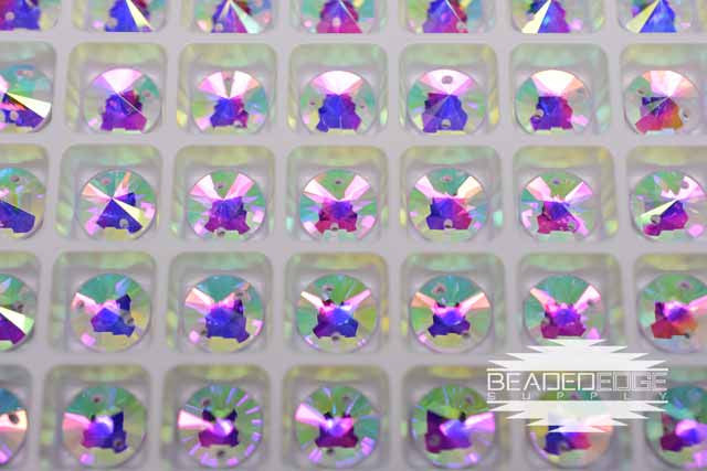 10mm Rivoli Crystal AB | 5 Pair