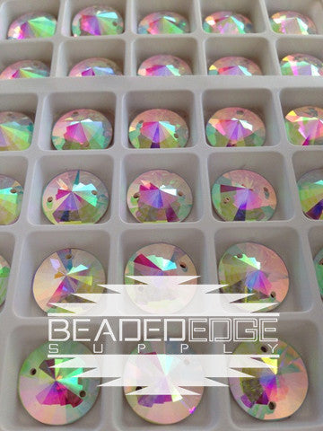 16mm Rivoli Crystal AB | 2 Pair