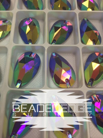 17x28 Purple AB Tear Drop | 2 Pair