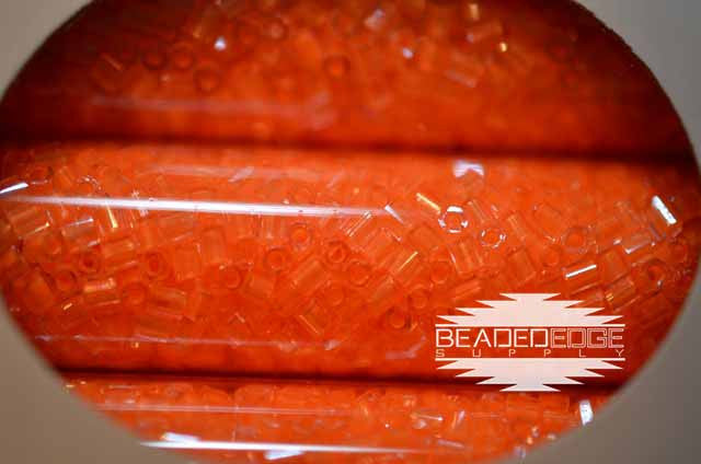 11/0 Color Lined Neon Orange 205 Hex