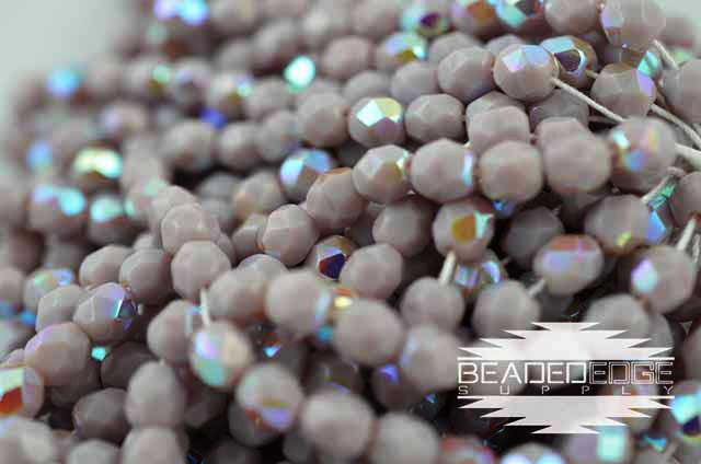 OP Lavendar AB Fire Polish 6mm