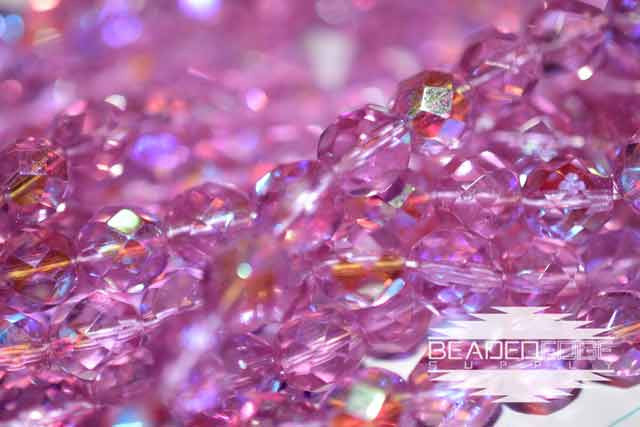 TR AB Lavender Rose Fire Polish 8mm