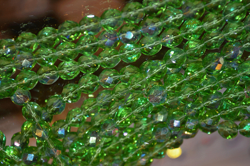 TR AB Peridot Fire Polish 8mm