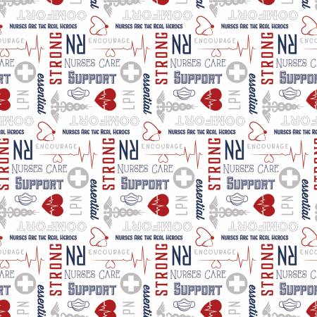 Nobody Fights Alone Red Nurse | Fabric