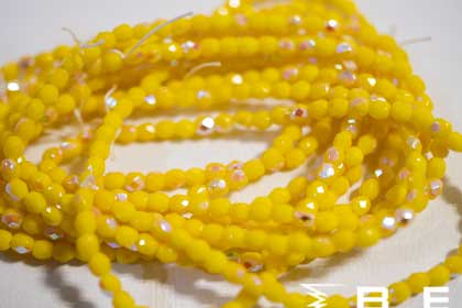 OP Yellow AB Fire Polish 4mm