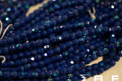 OP Blue AB Fire Polish 4mm