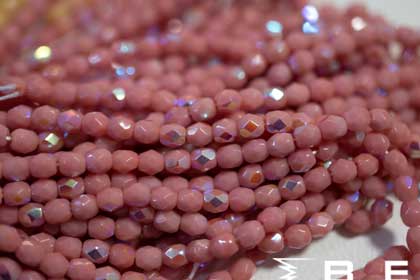 OP Pink AB Fire Polish 4mm