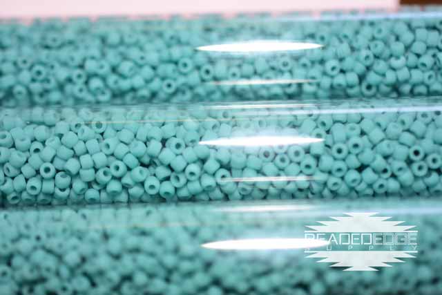 11/0 Frosted OP Turquoise Green F412D JSB