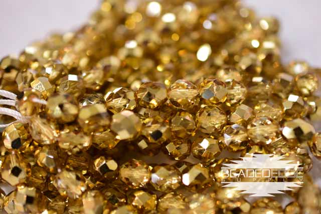 Gold Clouds | Fire Polish 8mm