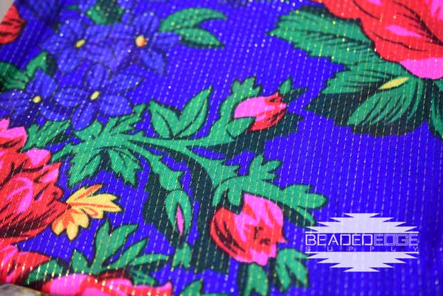 Large Floral Gold Lined Scarves 42"x42"