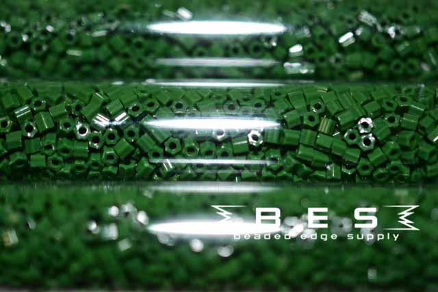 11/0 OP DRK Green 411B HEX