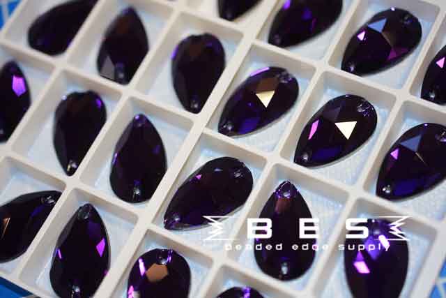 17x28 Purple Teardrop | 2 Pair