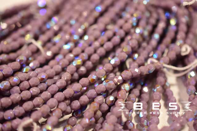 OP Lavender AB Fire Polish 4mm