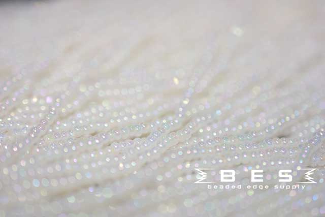 11/0 Off White Pearl AB | Charlotte Cut