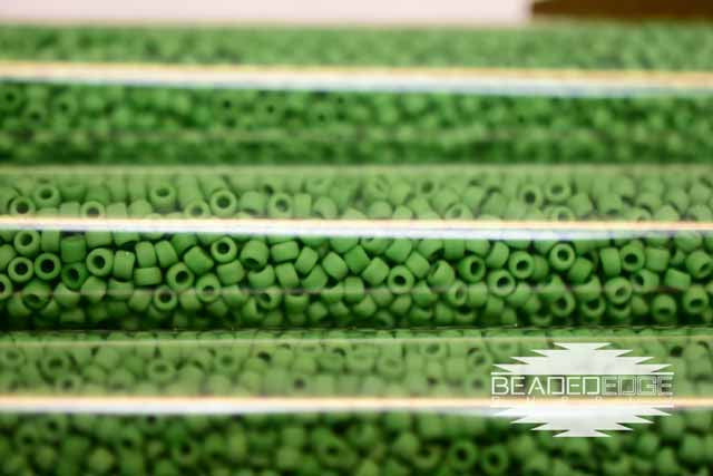 11/0 Frosted OP Green F411 JSB.