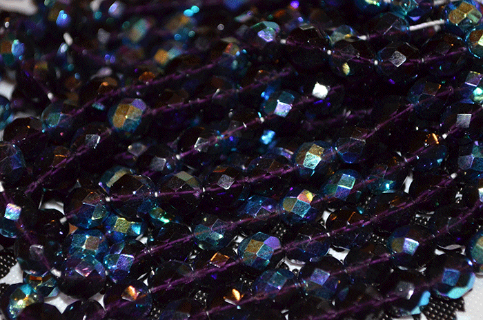 TR AB Dark Plum Fire Polish 8mm