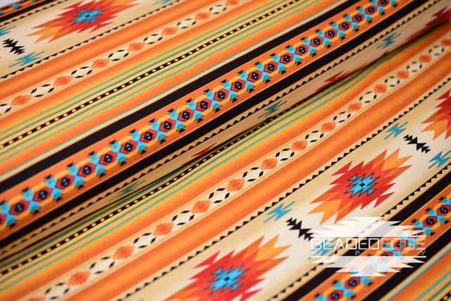 Gold Indian Blanket Stripe | Fabric