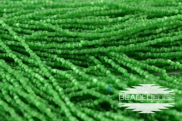 12/0 Green satin | 3 cut