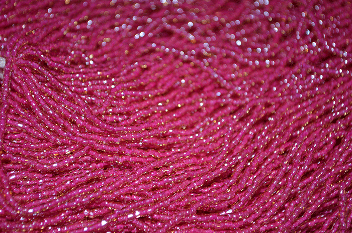 12/0 Topaz Pink Lined | 3 Cut