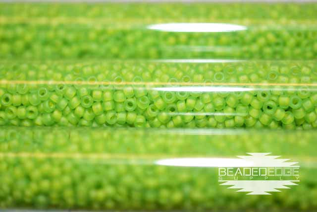 11/0 Frosted TR Lime Green F374i JSB