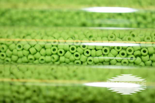 11/0 Frosted OP Apple Green F411i JSB