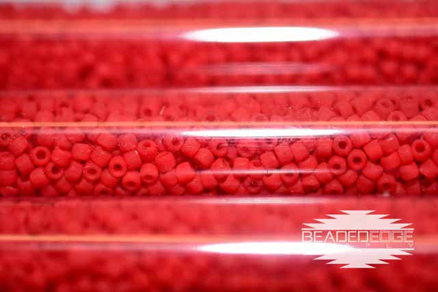 11/0 Frosted Red F408