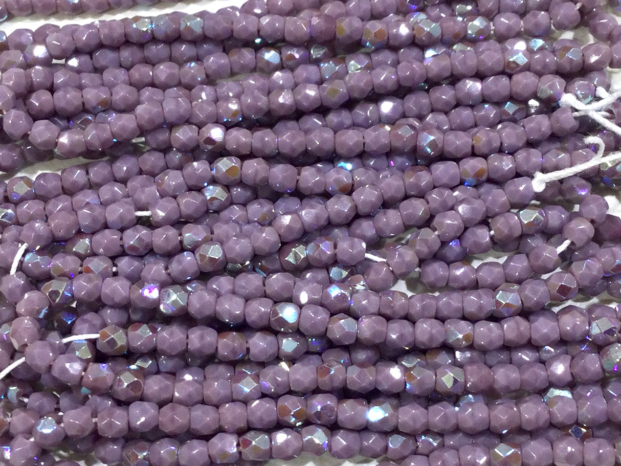 OP Purple AB Fire Polish 3mm