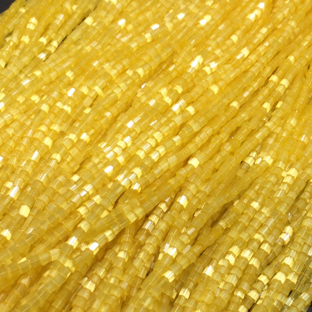 11/0 2 Cut Yellow Satin