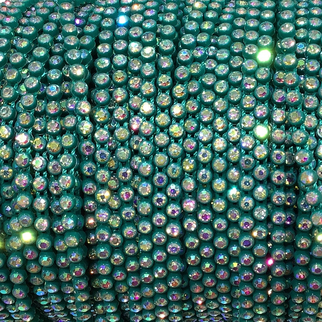 SS8 Teal AB | Rhinestone Banding Yard