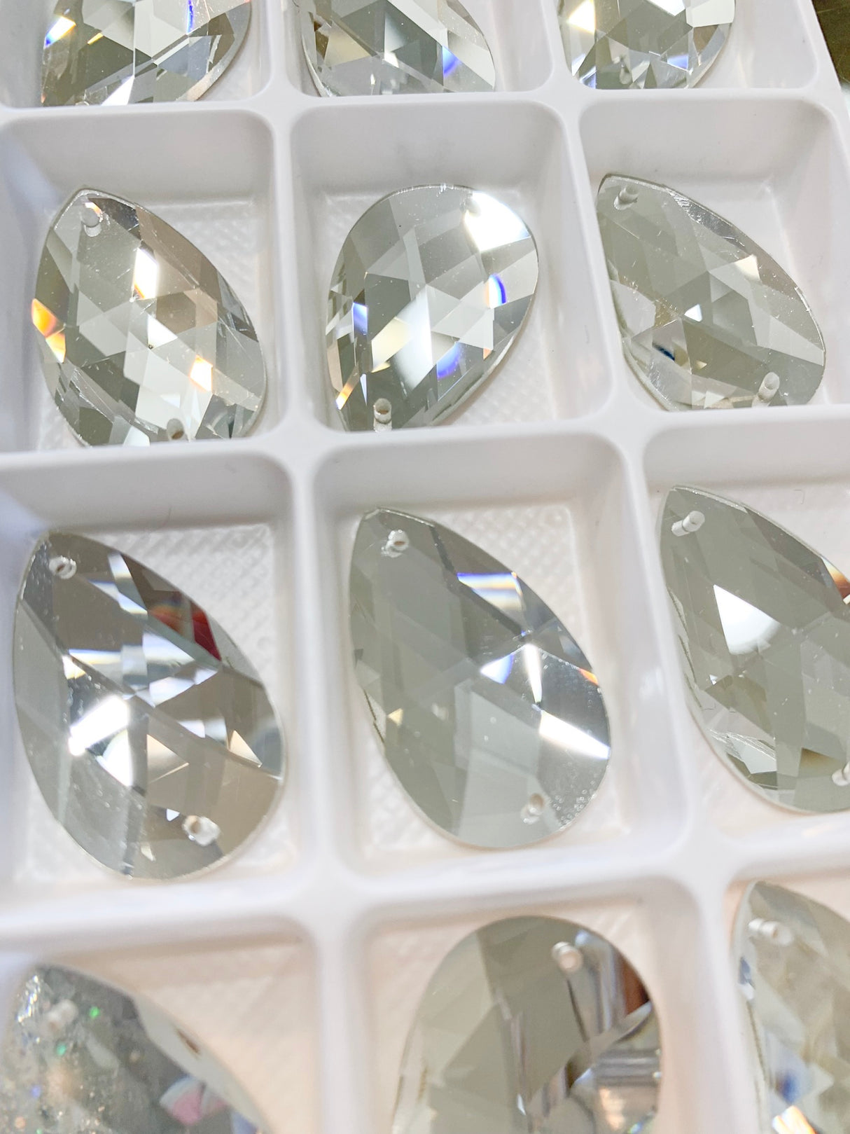 17x28 Crystal Tear Drop | 2 Pair