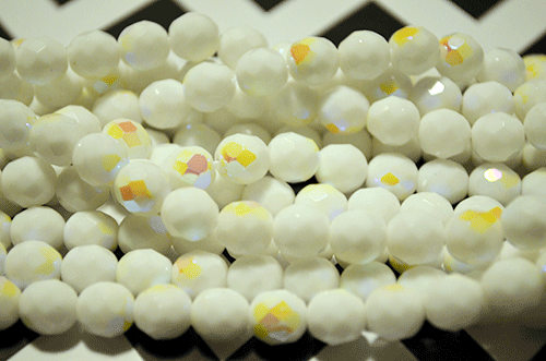 OP AB White Fire Polish 8mm