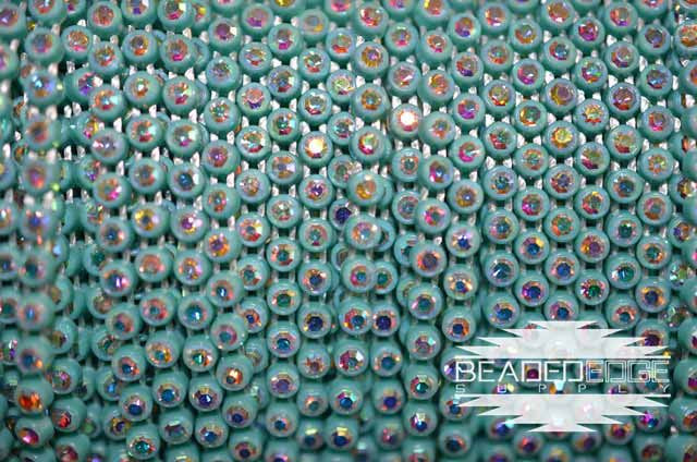 SS8 Aqua w/Crystal AB | Rhinestone Banding Yard
