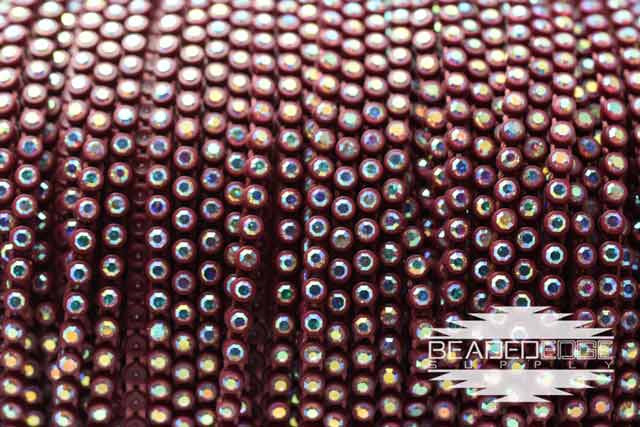 SS8 Burgundy AB | Rhinestone Banding Yard