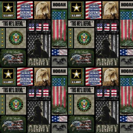 Military Army Block Cotton | Fabric