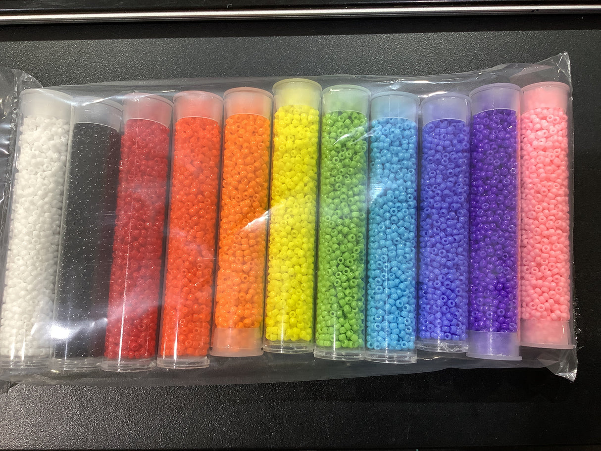 Starter Kit w/ 11/0 Seed Beads | 11 Half size tubes