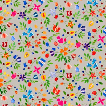 Clay Small Floral Pride | Fabric
