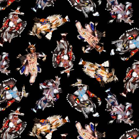 Black Pow Wow Dancers Pride| Fabric