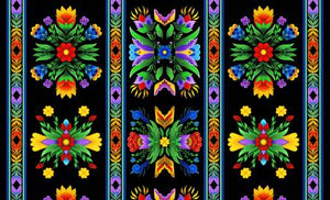 Black Regalia Large Stripe | Fabric