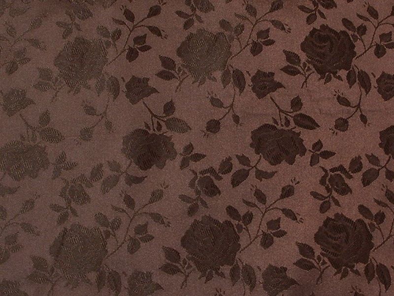 Satin Flower Brocade | Brown