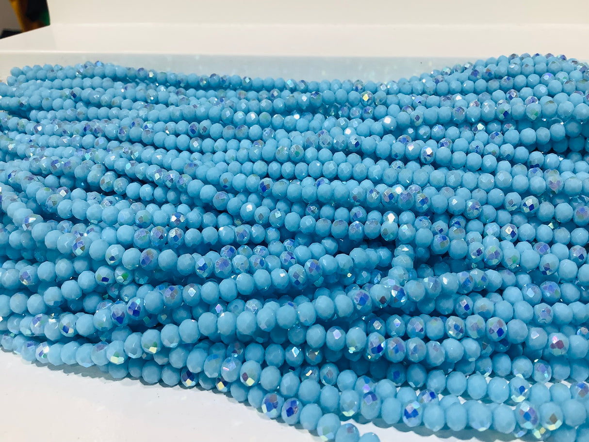4mm OP AB Rondelle  | 15 Colors