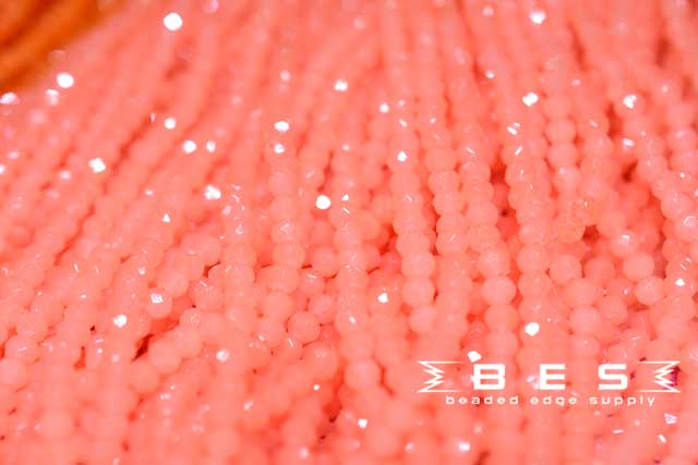 Coral Opal 4mm Rondelle | 100 Beads per strand