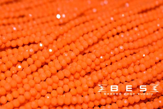 OP Lt Orange 4mm Rondelle  | 100 Beads per strand