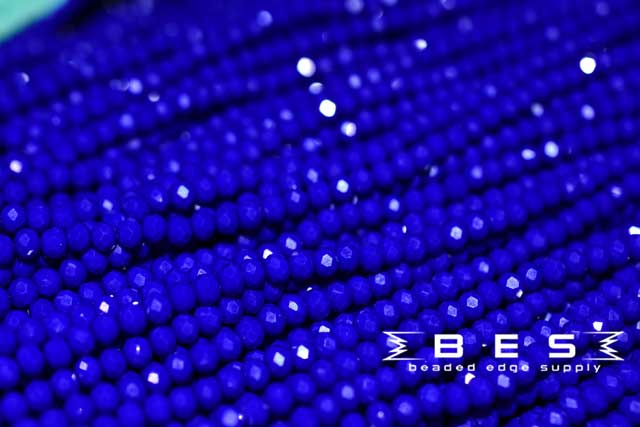 OP Blue 4mm Rondelle  | 100 Beads per strand