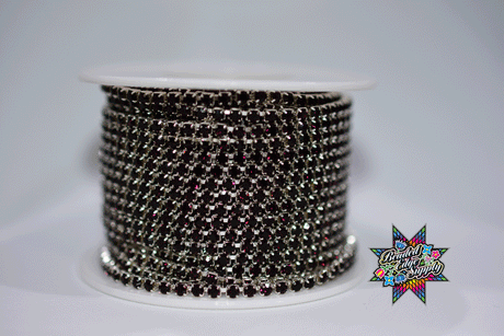 SS8 Metal Rhinestone Color Stone | Yard