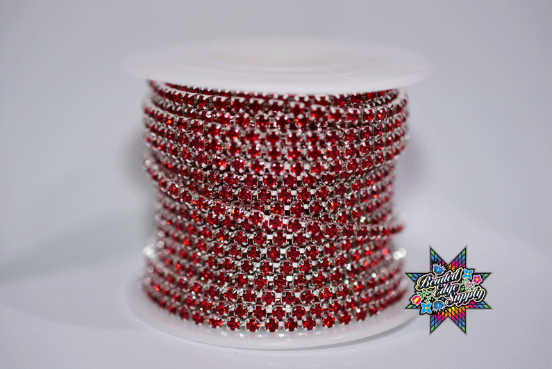 SS8 Metal Rhinestone Color Stone | Yard