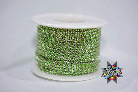 SS8 Metal Rhinestone Color Stone | Yard
