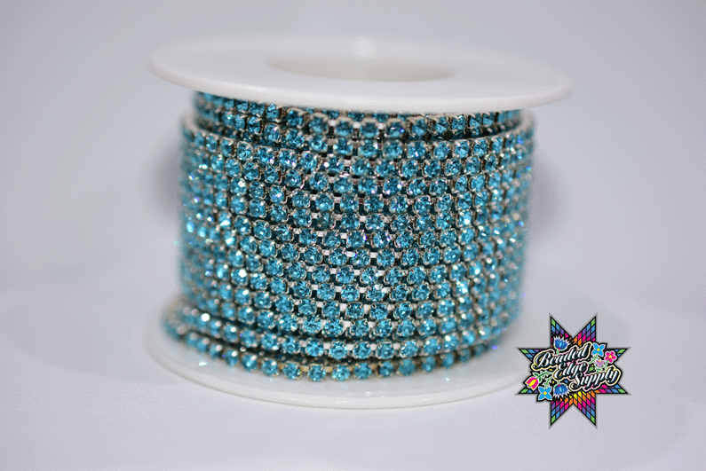 SS8 Metal Rhinestone Color Stone | Yard