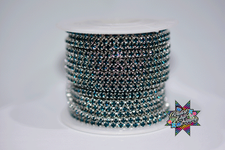 SS8 Metal Rhinestone Color Stone | Yard